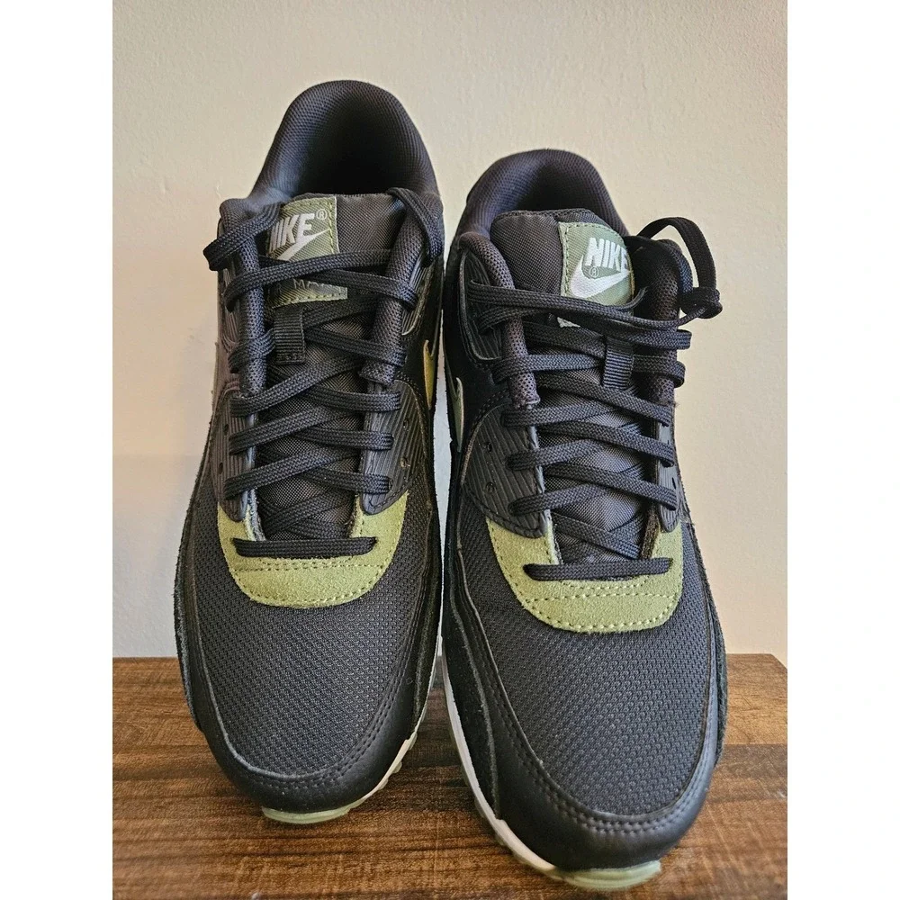Nike Air Max 90 Black Olive Green Womens Running Shoes 325213-038 Size‎ 8.5 US